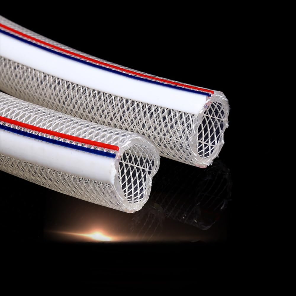 gomma flessibile Tubo flessibile rinforzato con fibra di PVC Tubo di cloruro di polivinile Tubi idraulici trasparenti a rete intrecciata Tubi dell'acqua da 1 metro elastico di drenaggio (Color : ID 3
