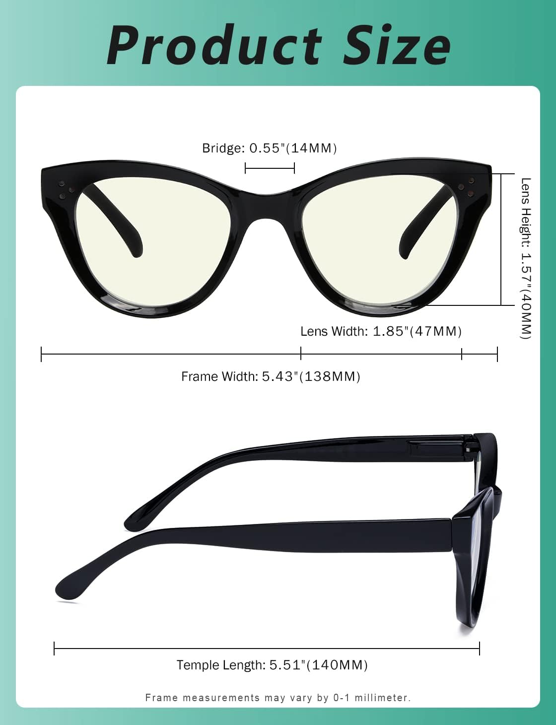 Eyekepper 4 Pack Oversized Blue Light Filter Glasses Women Cat Eye Computer Reading Glasses +1.00