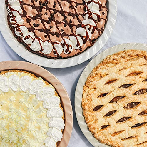 Mora Ceramics Classic 9 Inch Round Pie Pans Set of 2 - Dishwasher and Oven Safe, Shallow Pans for Baking Apple/Pumpkin Pies, Quiche, Rolls, etc. - Image 6