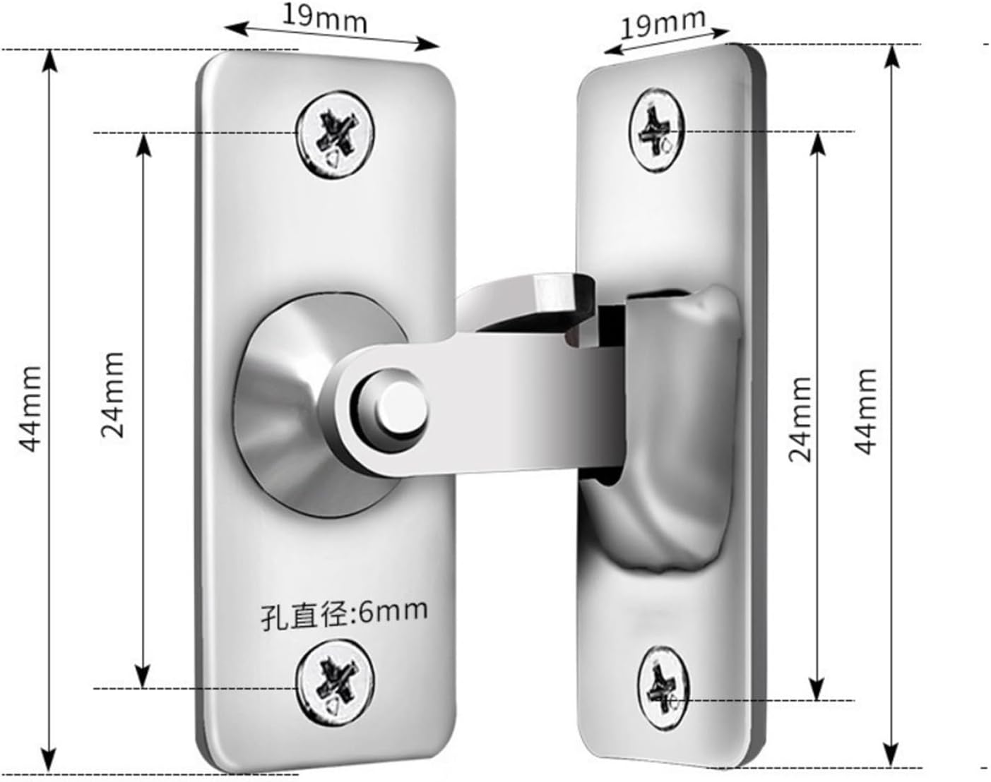 Door Lock Guard Latch Bolt 90 Degree Steel Toggle Sliding Barn Wine Cabinet Closet Right Angle