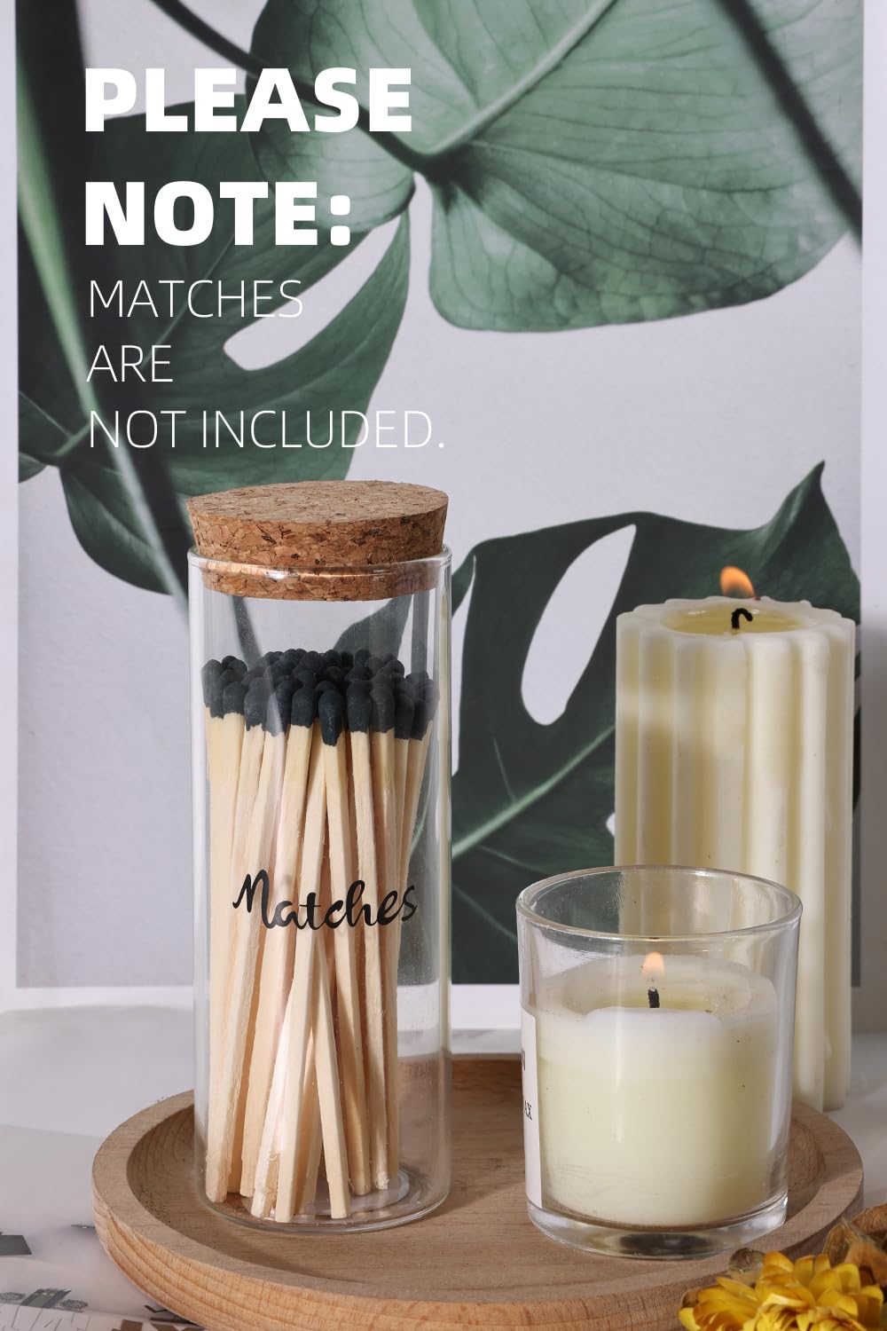2 Porte-allumettes En Verre Spiralé – Pour Allumettes Jusqu’à 10,2 Cm – Déco Pratique Pour Cheminée, Bougies