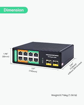 LINOVISION 産業用8ポートフルギガビットPOE Amazon.com: LINOVISION Industrial 8-Port Full Gigabit POE++