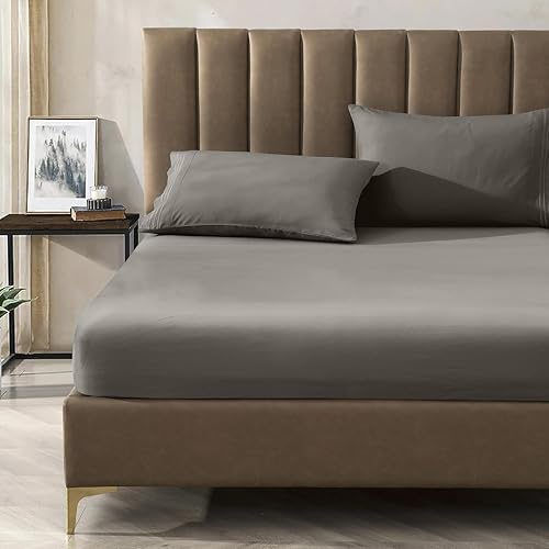 Miniatura 4 de Juego de sábanas de microfibra de 4 piezas prémium de calidad de hotel 1800 hilos, resistente a las arrugas, ultra suave y transpirable, bolsillo