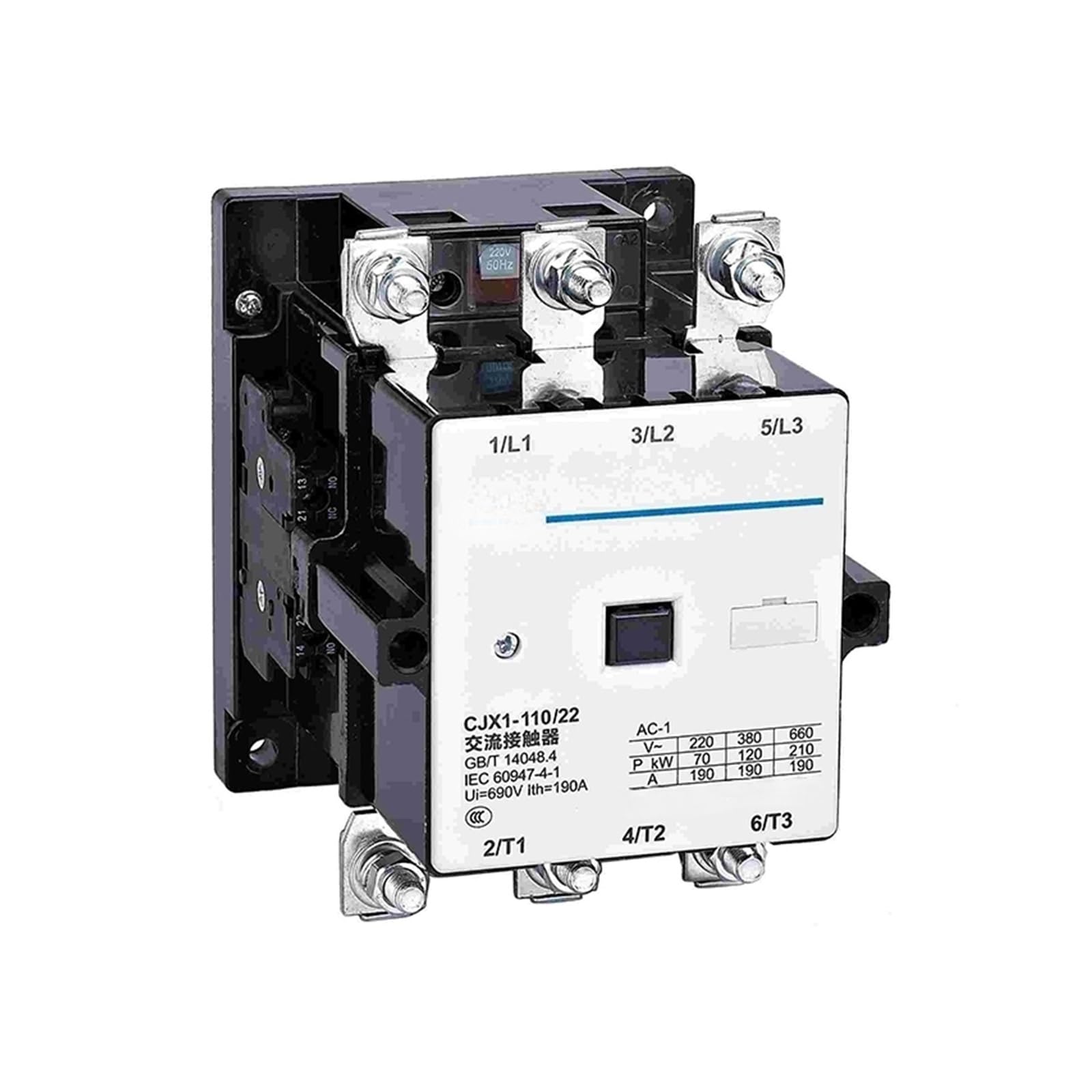 Contactor de CA CJX1 (bobina de CA), contactor de CA CJX1-110/44 de 110 V