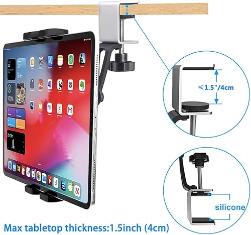 Miniatura 5 de Soporte para tablet de cocina, soporte para iPad debajo del gabinete fácil de instalar y resistente Soporte de metal para tabletas de 4 a 12.9