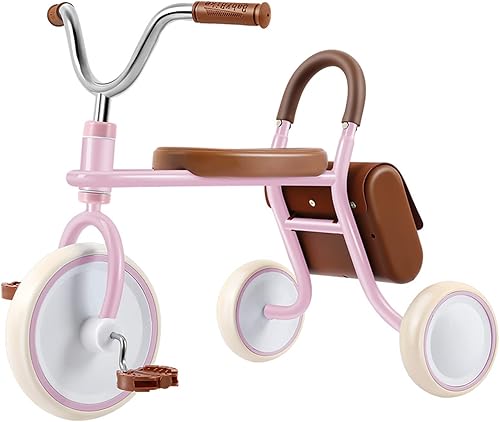 ASUMUI Triciciclo para niños de 2 a 5 años con bolsa escolar de gran capacidad, bicicleta para niños, juguetes de equitación para niños, regalos de