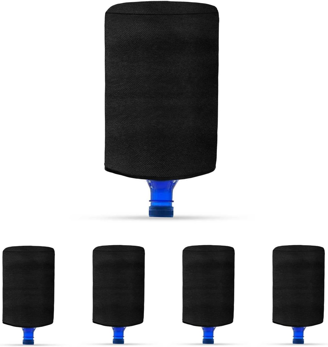CRASOME Water Dispenser for 20 LTR/Litre Bottle Jar Cover (Black Pack of 5)