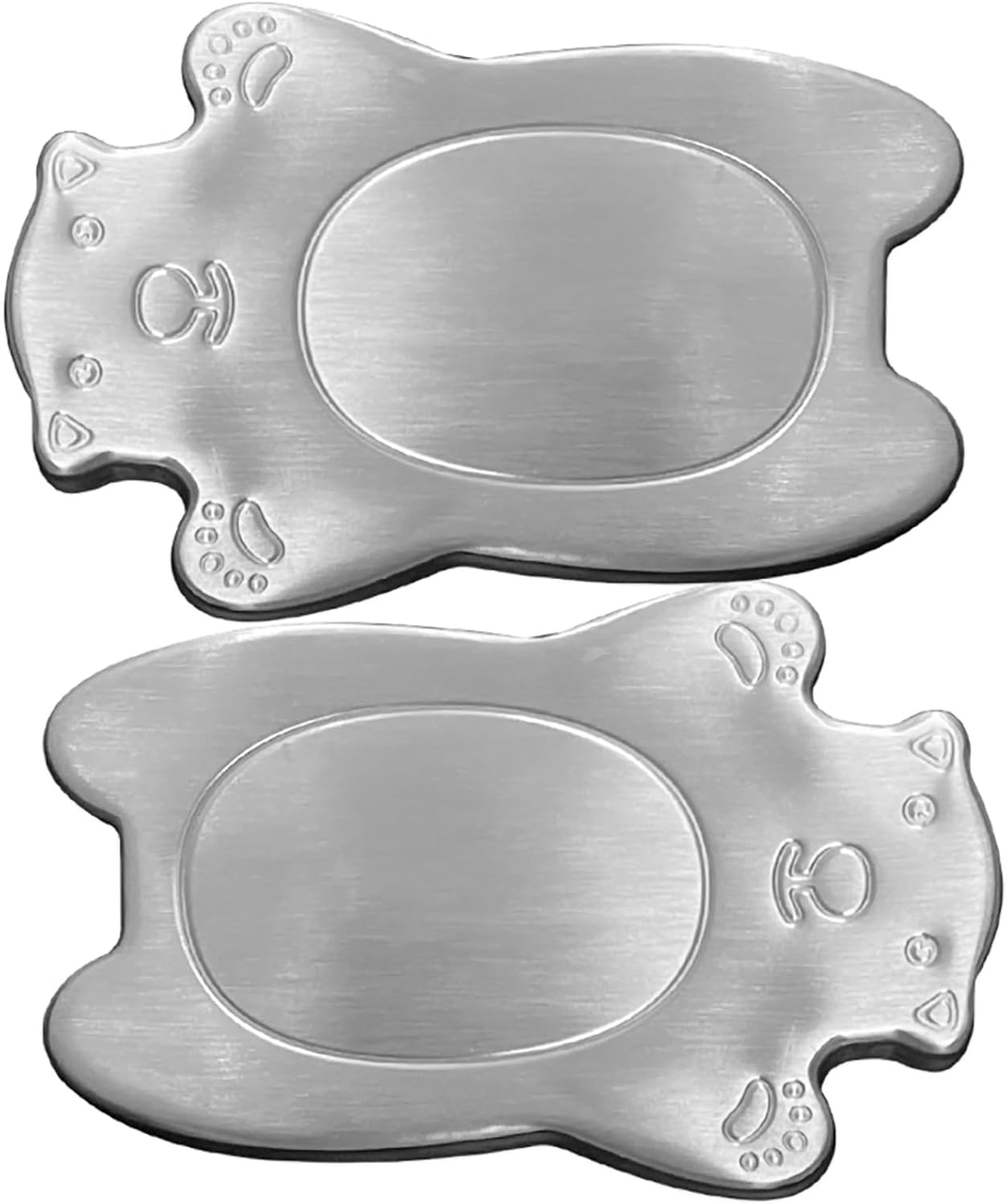 Outset Stainless Steel Polar Bear Ice Packs, Set of 2 Reusable Travel Coolers, 4.25” x 2.75" x 0.5"