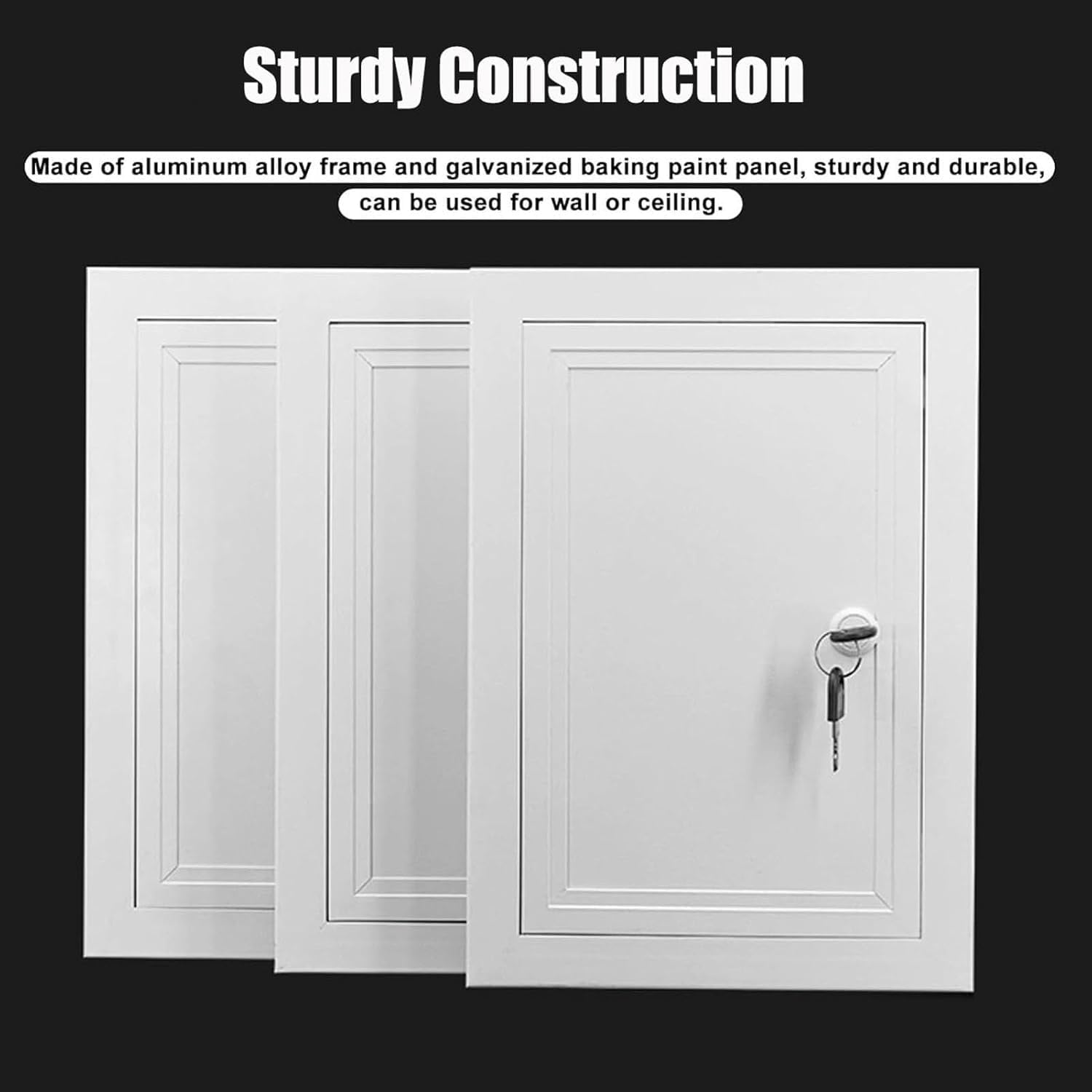 12x30 22x26 28x32 30x40 38x38 Inch Attic Access Hatch Panels, Metal Access Door with Lock & Key, Residential Commercial Universal Revision Hole Cover (24x54in(61x137cm))