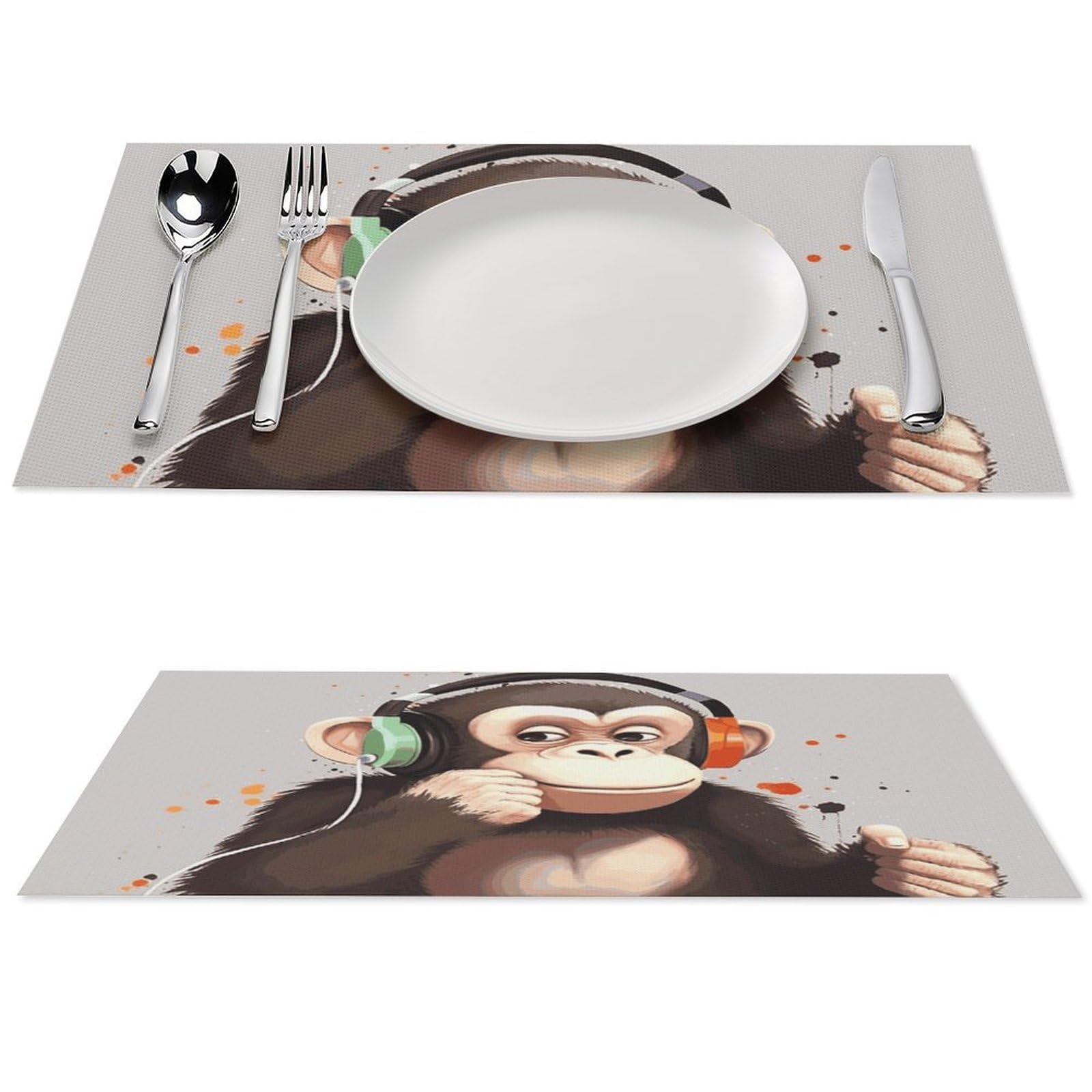 Set di 6 tovagliette all'americana in PVC, lavabili, resistenti al calore, antiscivolo, impermeabili, per interni ed esterni, tavolo da pranzo, cucina, vacanze e feste