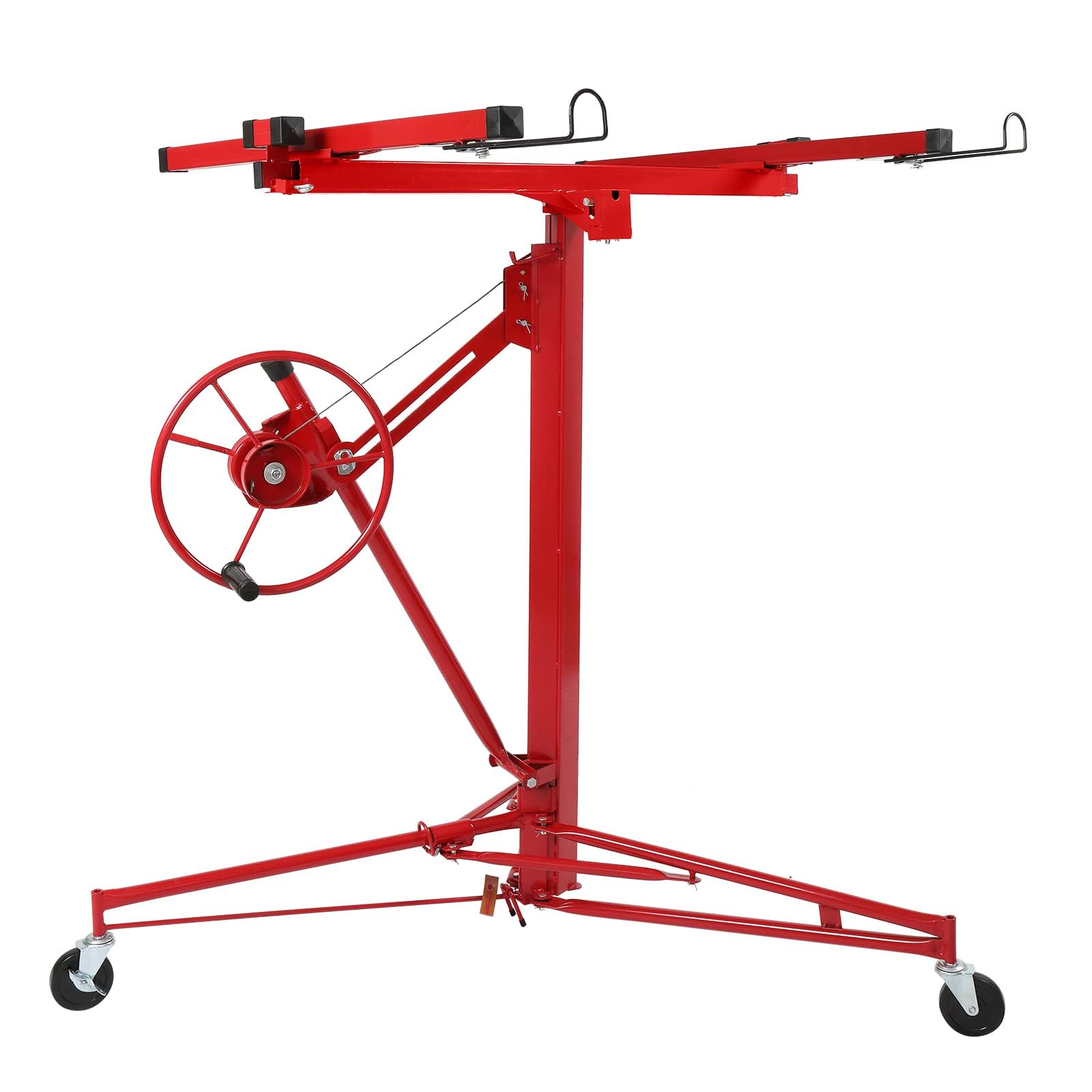 XXL Plattenheber,Plattenheber Klappbar für Trockenbau und Rigipsplatten, Plattenlift bis 68 kg Höhe 140-350 cm 3 Räder mit Feststellbremse,Rigips Werkzeug für Innenausbau