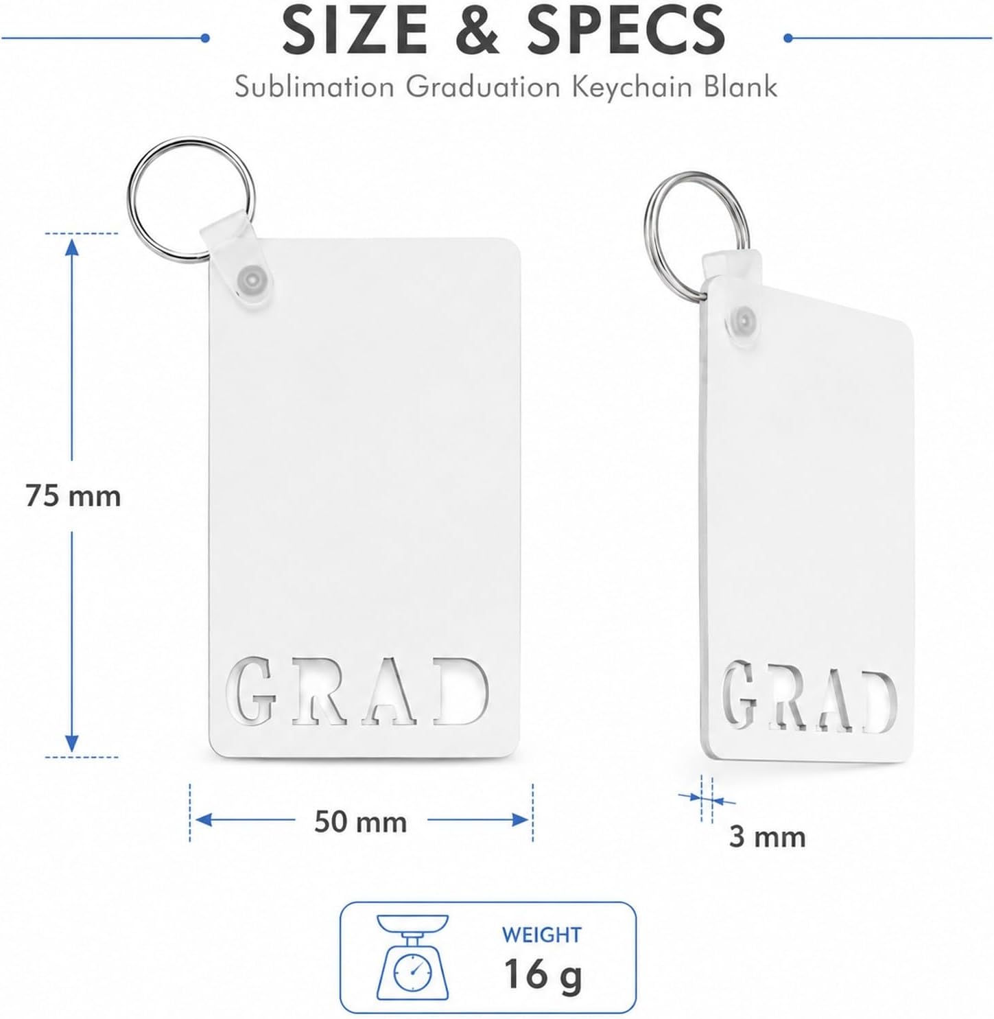 LUOZZY 15pcs 2026 Graduation Keychain Blanks Photo Frame Keyrings | Eye-Catching 2026 Graduation Sublimation Keychain Blanks For Graduation Celebrations Bags And Keys Diy Crafts