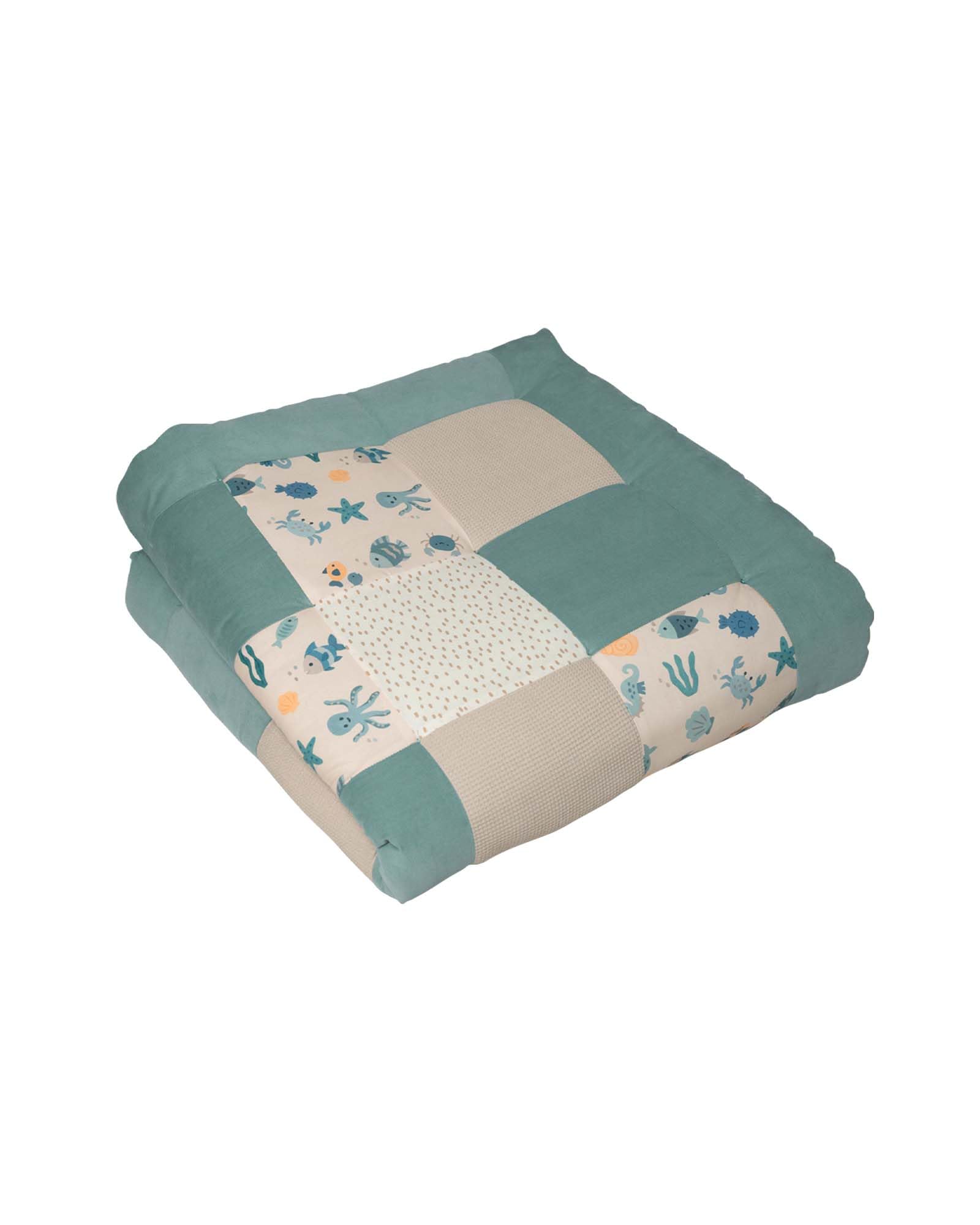 ULLENBOOM Krabbeldecke für Baby 120x120 cm – OEKO-TEX Materialien, Made in EU – Krabbeldecke Baby Gepolstert, Spieldecke, Krabbelmatte & Spielteppich