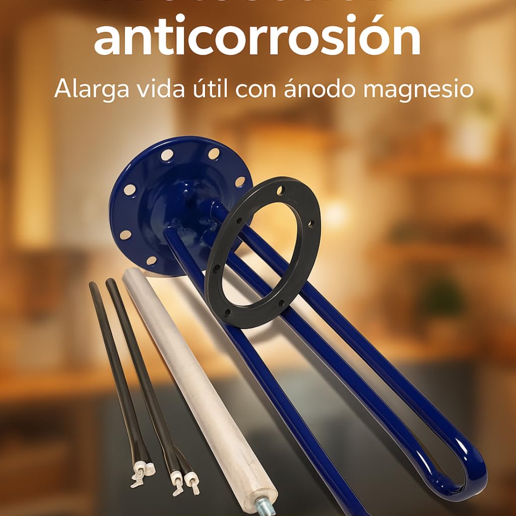 KIT Completo Portavainas FAGOR | Incluye 2 Resistencias 800W (1600W Total), Junta y Ánodo | Recambio de Reparación Esencial | Potencia y Protección Anticalcárea
