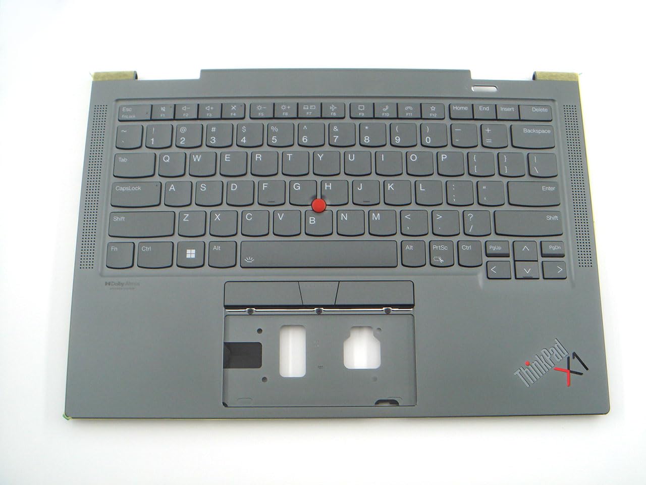 Bayjebu Parts for Lenovo ThinkPad X1 Yoga Gen 6 6th Palmrest Keyboard Bezel US Backlit for WLAN Version 5M11C41024