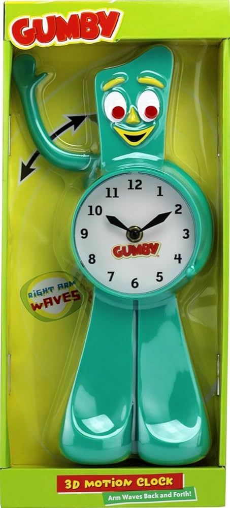 Amazon.com: NJ Croce Gumby 3-D Motion Clock, Multicolor, (CL 100