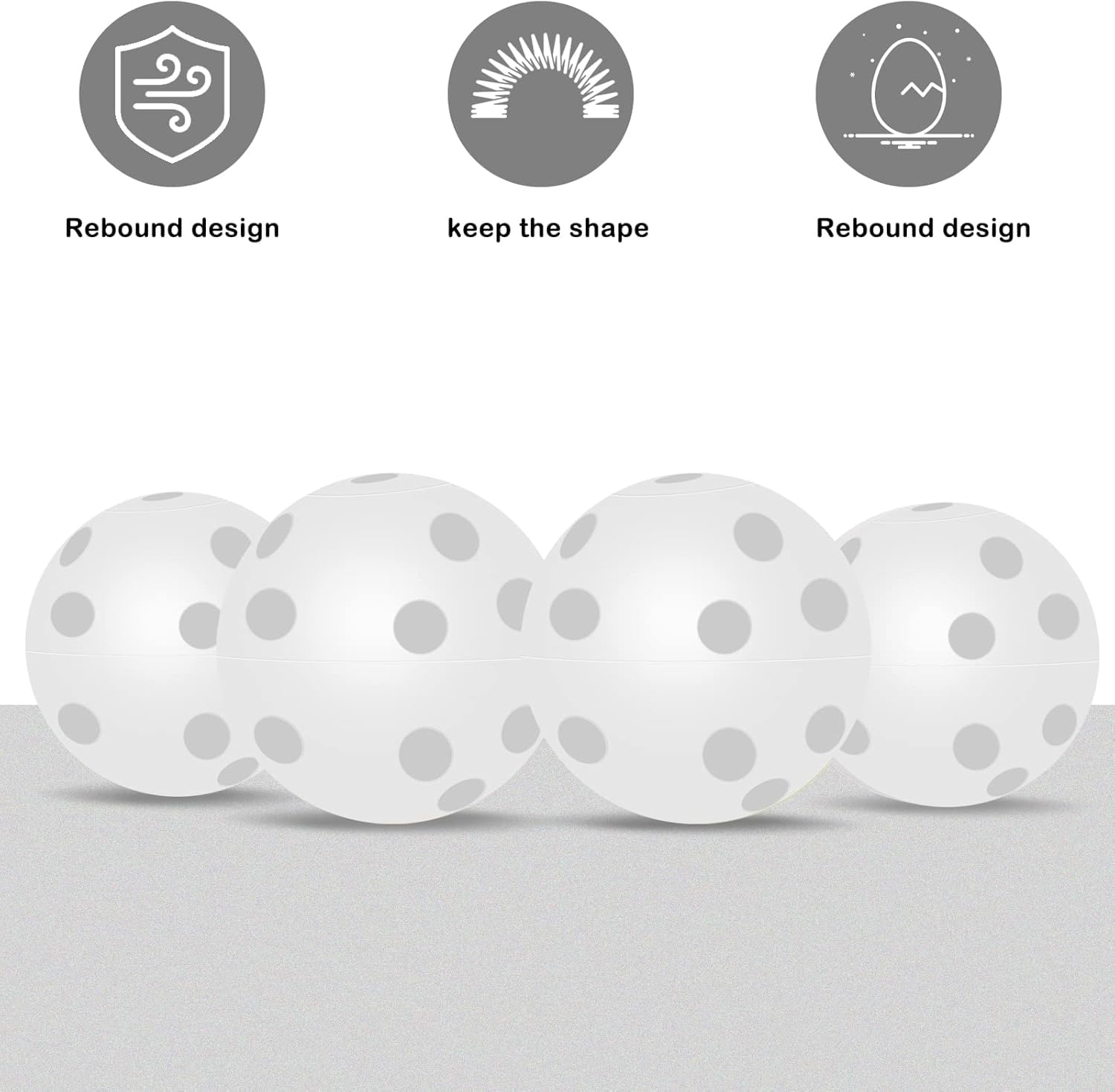HOBBYTECH Lot de 50 Balles de Golf d' Entrainement perforé Blanche