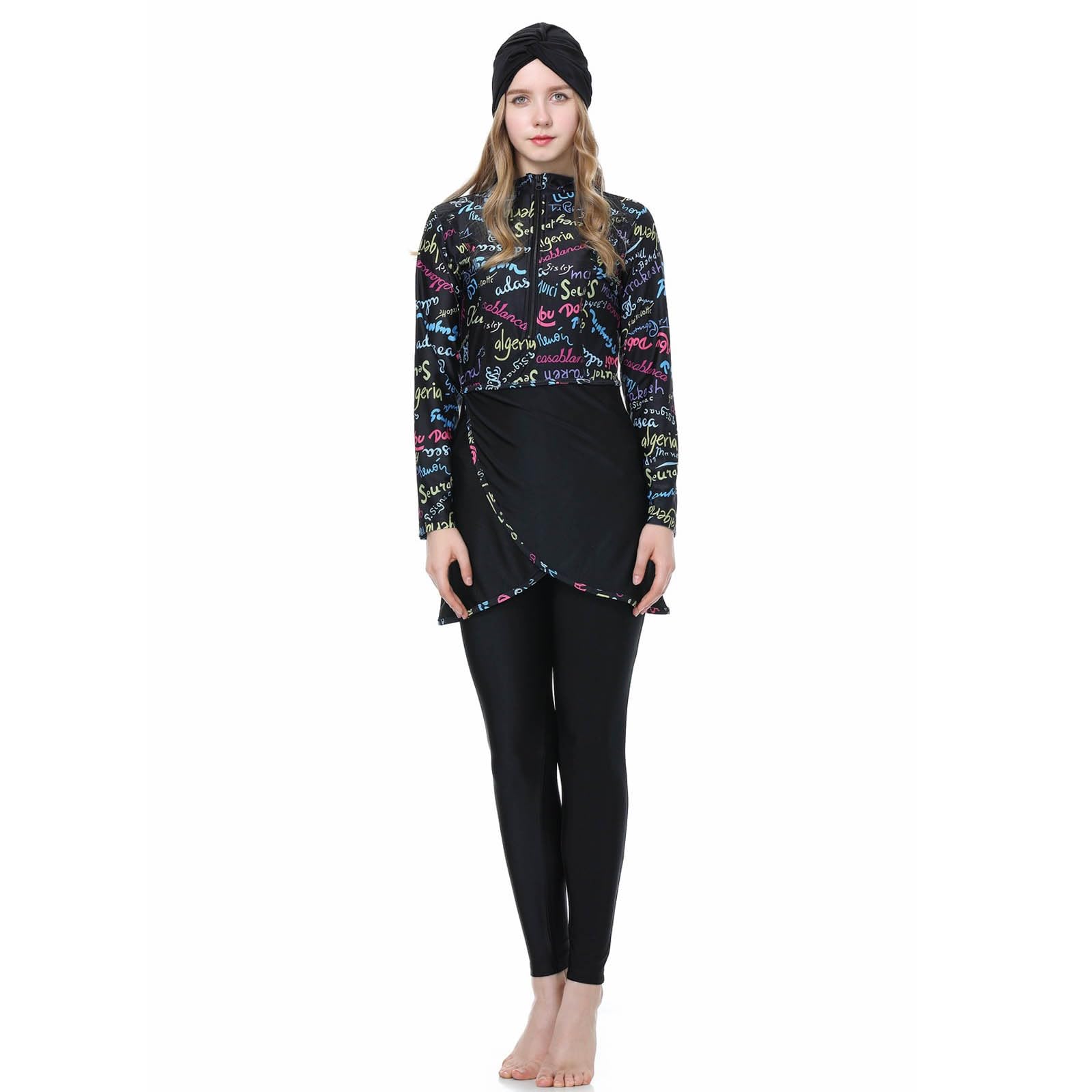 Burkini Damen: Muslimische Badeanzug Uv Rashguard Slim Fit Push Up Swim Suit Schwimmanzug Große Größe Bauchweg Badeanzüge Badebekleidung Shape Swimwear Bademode