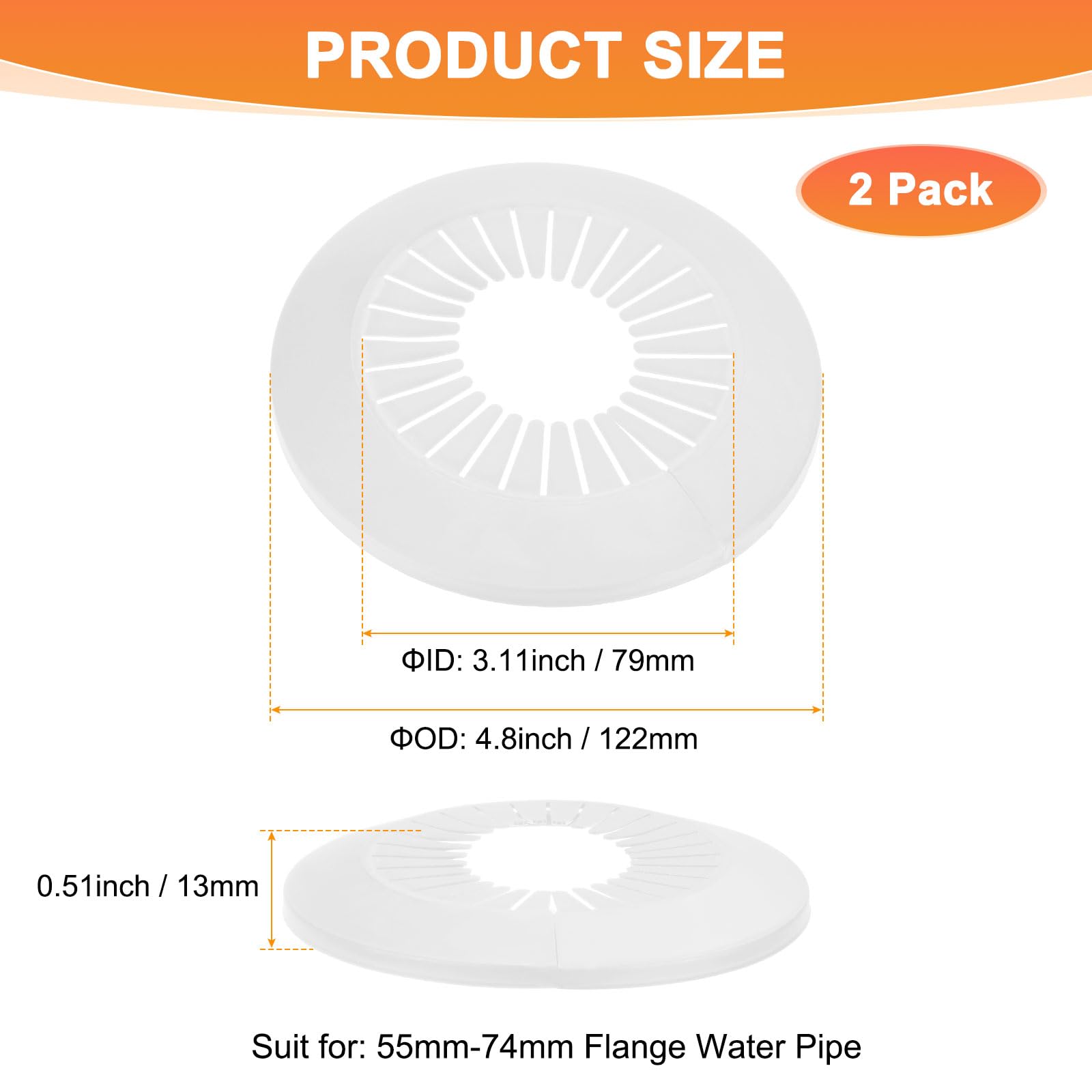 M METERXITY 2-Pack Pipe Cover Decoration - Image 3