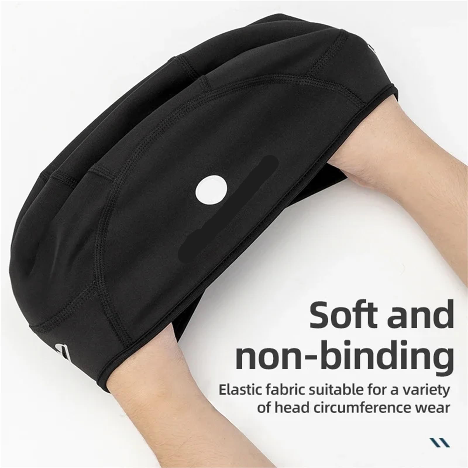 2 pièces Casquette de Cyclisme Casquettes d'hiver Garder au Chaud Bandana Sport Ski Course Bandeau Coupe-Vent Hommes équitation pour Vélo(Black)