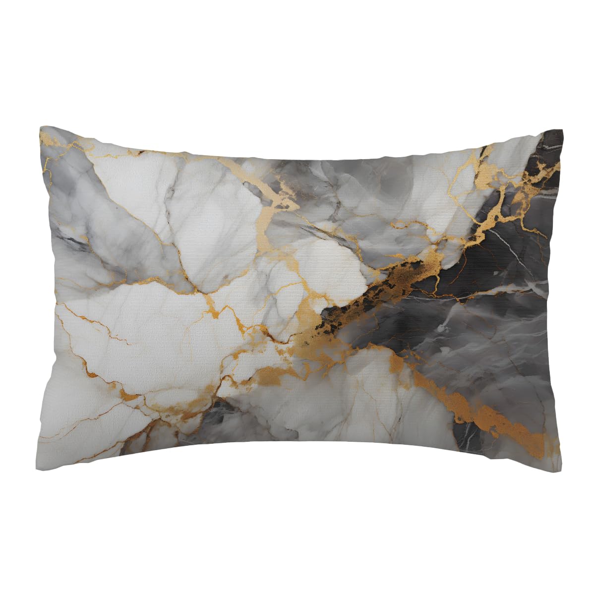 Fundas de cojín para salón moderno en mármol gris y oro 40x60