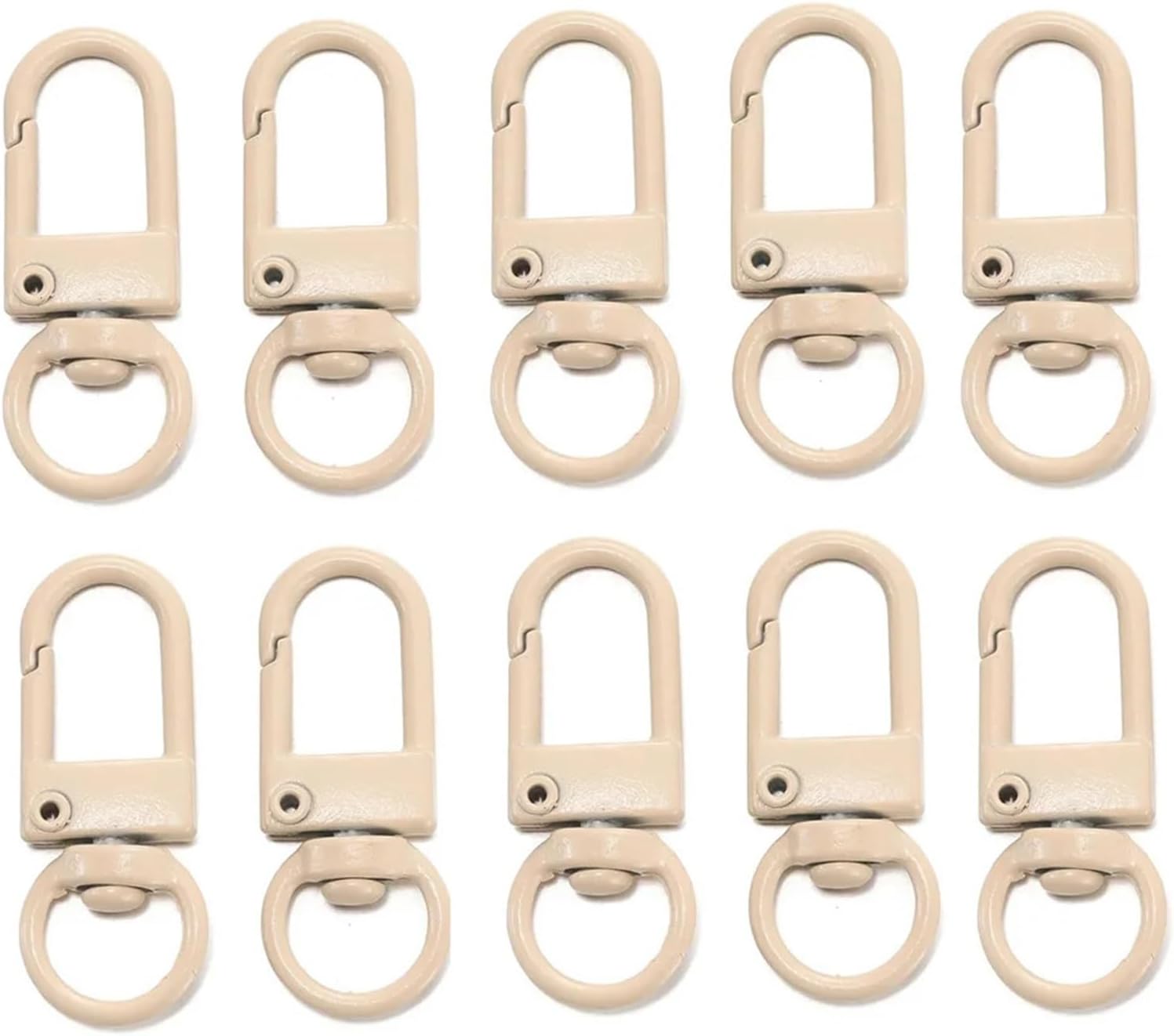 Lobster Clasp Hooks 60 Pcs/Lot Colorful Alloy Snap Lobster Clasp Hooks Luggage Accessories Keychain for DIY Bag Ornament Accessory Supplies Wholesale(Khaki)