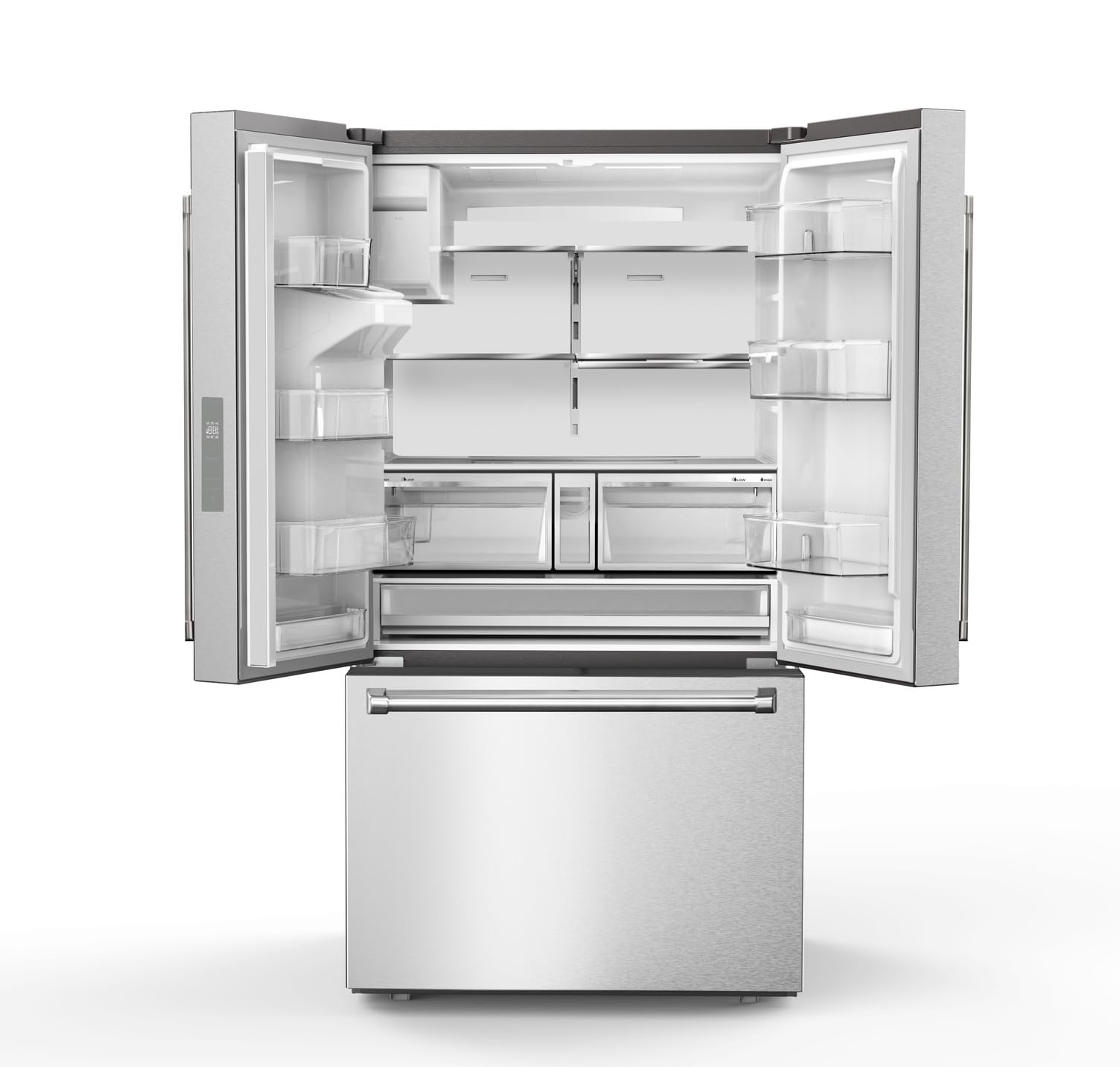 Thor Kitchen 36-Inch French Door Full Depth Refrigerator W/Water Dispenser And Dual Ice Maker on Fridge.com - View 2