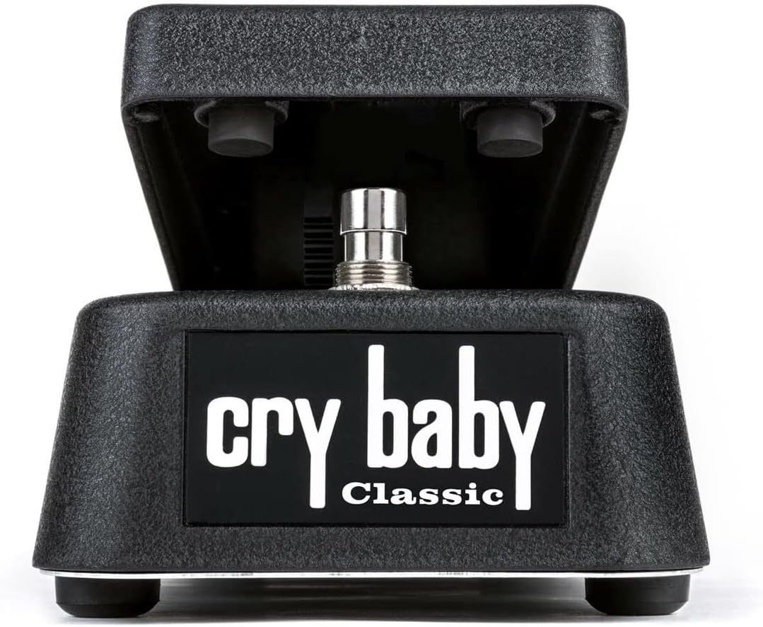 Dunlop GCB95F Cry Baby Classic Wah Pedal Bundle with Instrument Cable, Patch Cable, Picks, and Austin Bazaar Polishing Cloth
