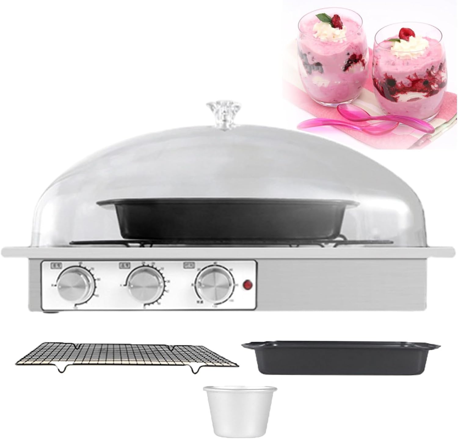Electric Dough Proofer Machine, Dough Bread Fermentation Box with Heater, Baking Equipment Set, Humidity/Temperature/Time Adjustment, Detachable Design, Convenient Storage,L
