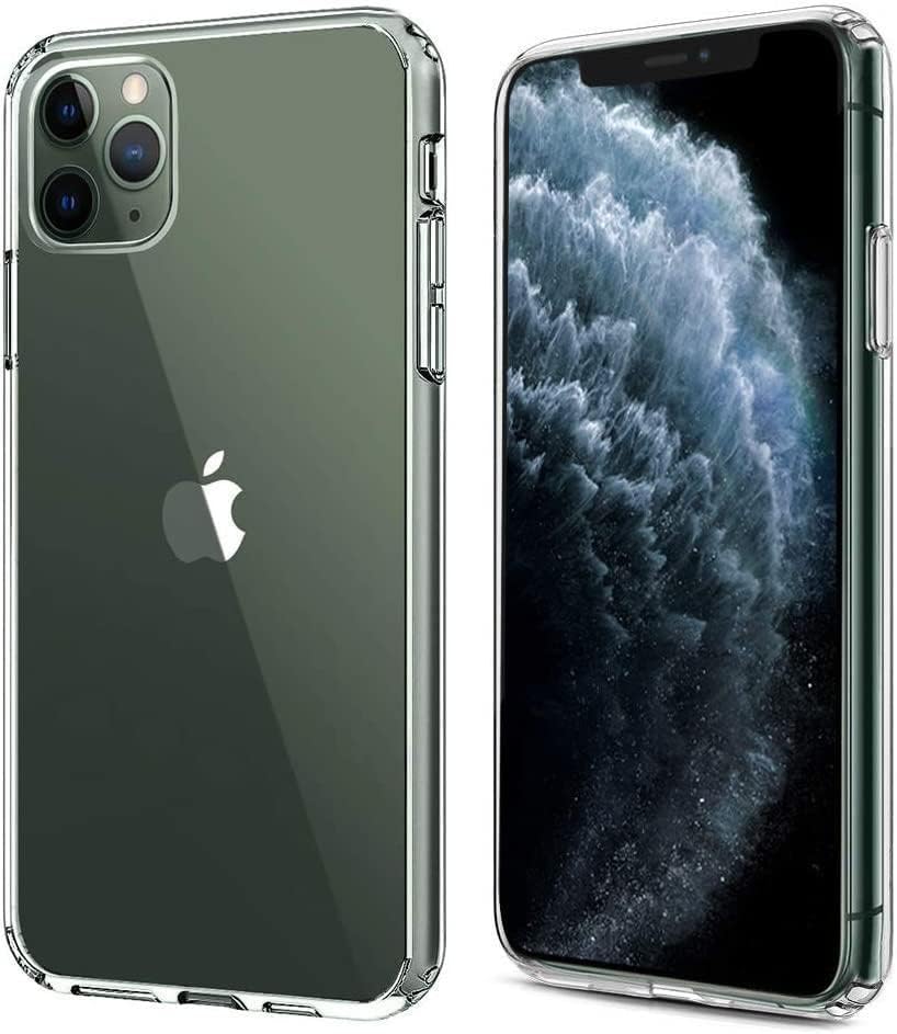 Homemo Phone Case for iPhone 11 Pro 2019 Solid Acrylic Back Reinforced Soft TPU Frame Ultra Clear Slim Shock Absorption Bumper Anti Scratch Fingerprint Oil Stain Back Cover