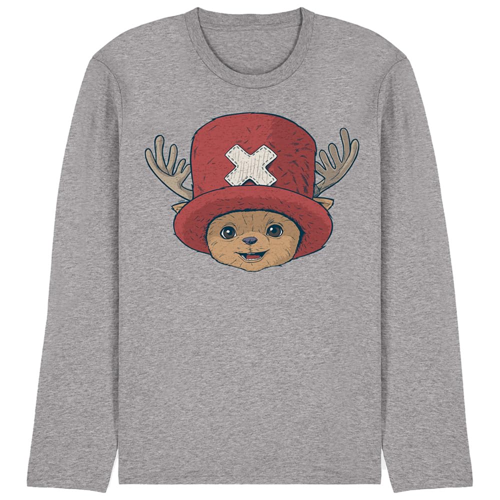 One Piece Chopper Head Unisex Long Sleeve T-Shirt, Athletic Heather, XX-Large