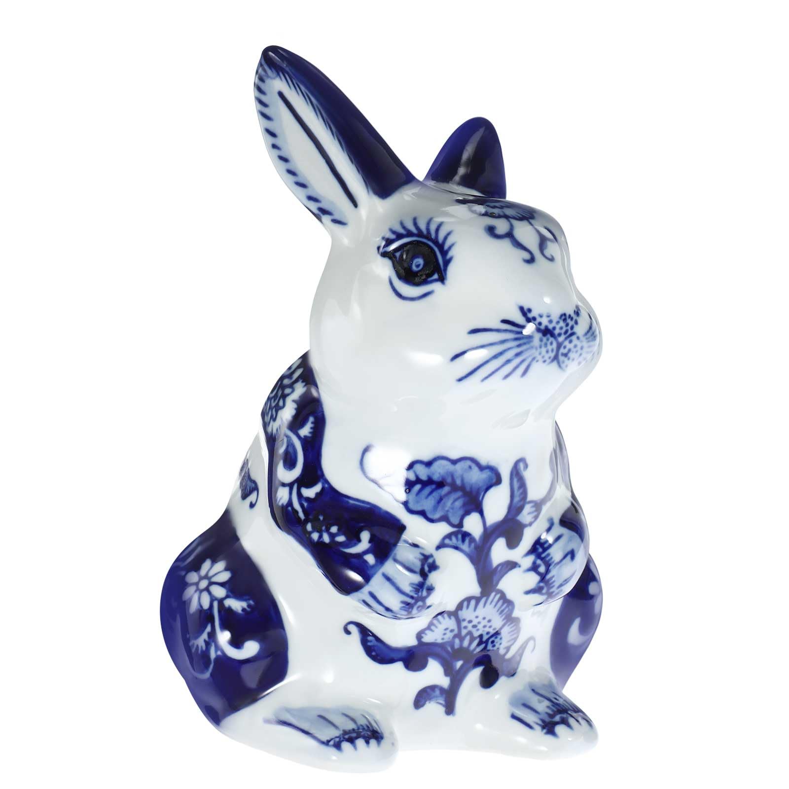 Ornement de lapin bleu en céramique YARNOW, le cadeau idéal pour embellir un bureau