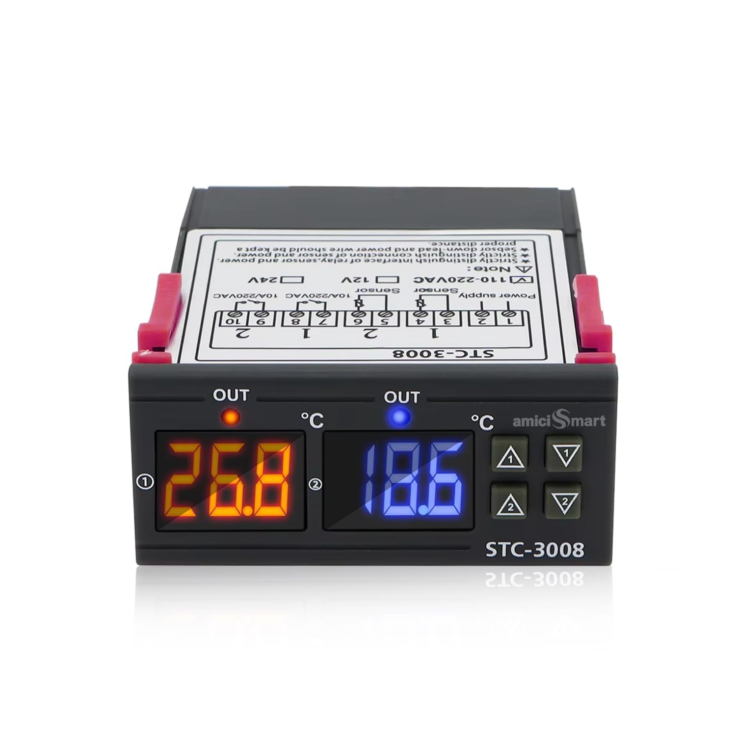amiciSmart Digital Temperature Controller AC 220V Thermostat with Dual 10A Relay Outputs for Precise Heating and Cooling Control-picture-22