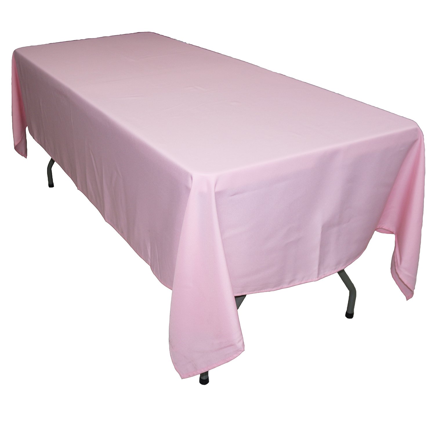 KaitatsuSen Oblong Rectangular Polyester Fabric Table Cloth, Pink, 59x79-Inch(150x200cm)