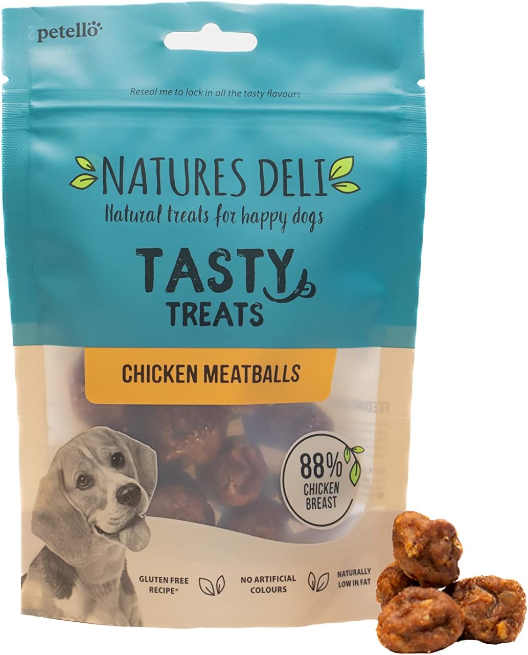 Natures Deli Chicken Balls Dog Treats, Gluten Free Low Fat Bitesize