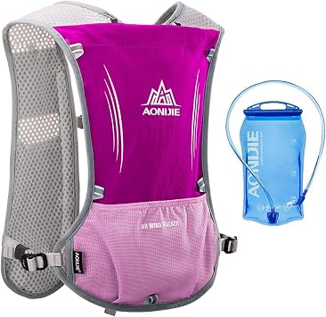Hydration Backpack Vest, 5L Breathable and Lightweight Multifunctional Camping Backpack for Triathlon Marathon Hiking Cycling Climbing Running