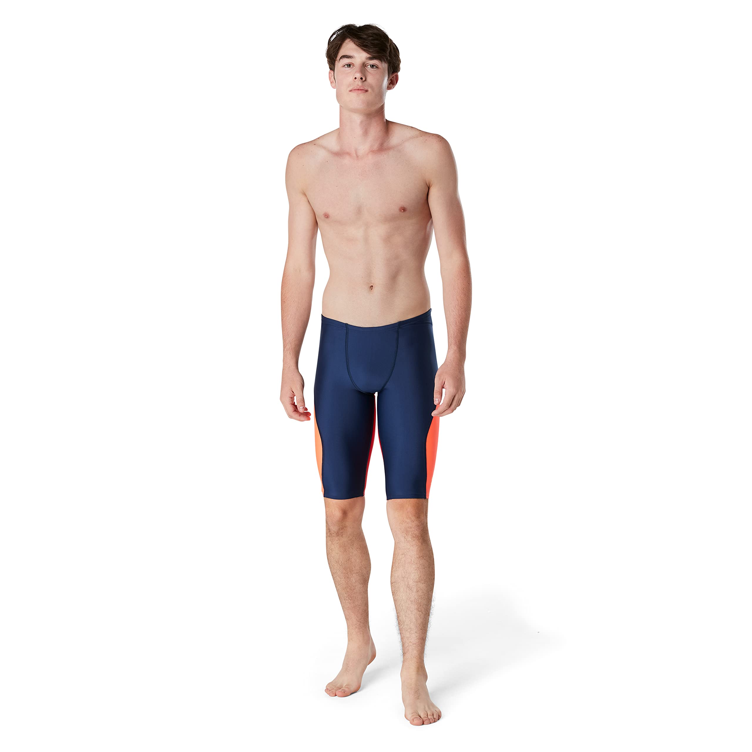 Speedo Męski kostium kąpielowy Jammer Eco Prolt Solid Teamfarben kąpielówki, Block Team granatowy/czerwony, 26