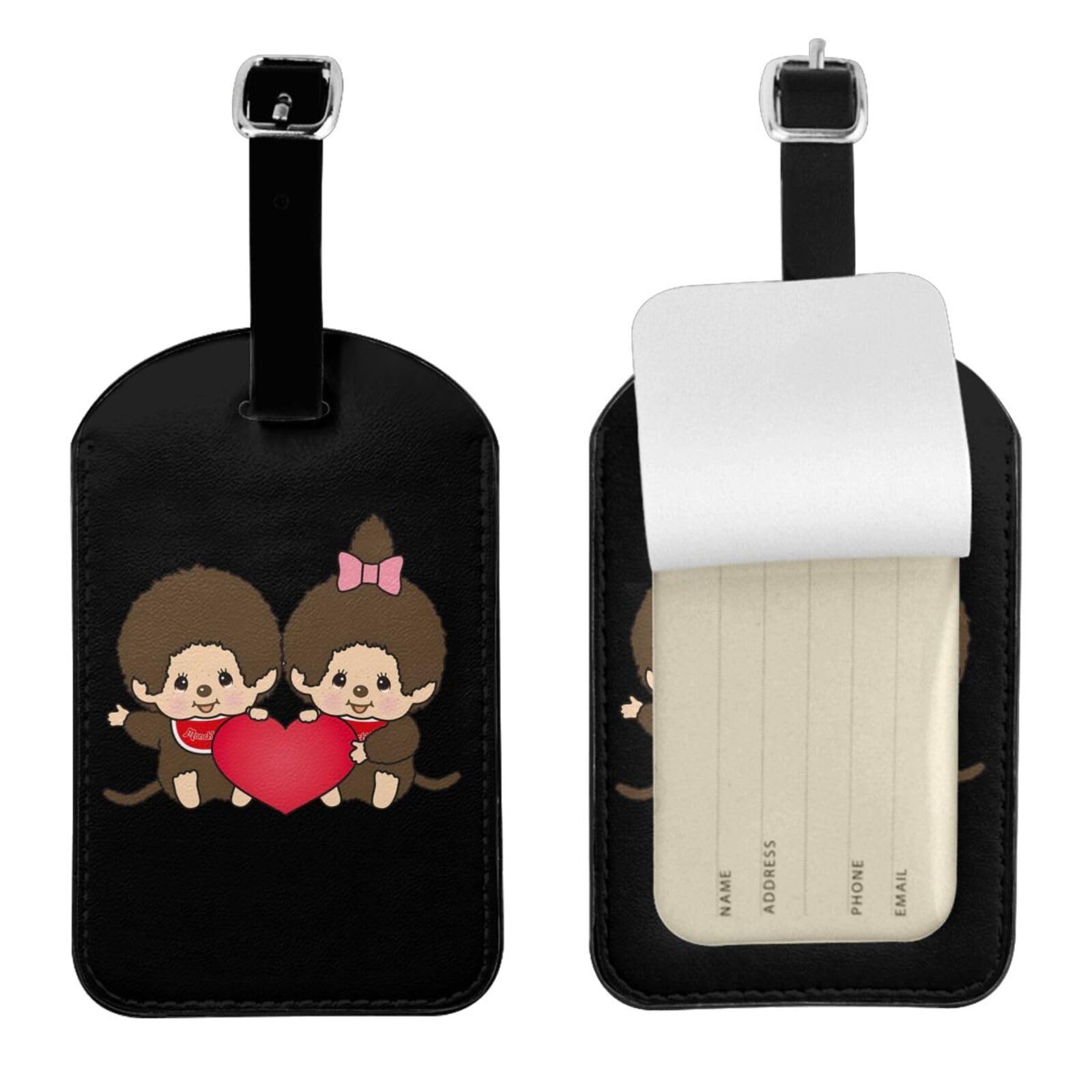 Amazon.co.jp: モンチッチ ラゲッジタグ 荷物タグ レザー ネームタグ