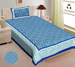 Ubania Collection 100% Pure Cotton TC 151 Single Bedsheet with 1 Pillow Cover_Nishu-199