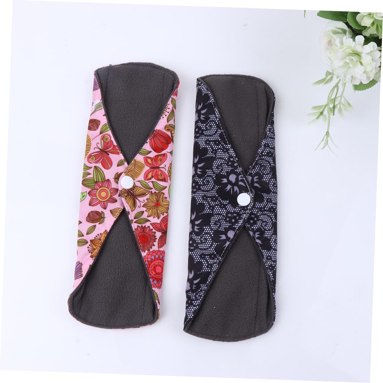 FOMIYES 8pezzi Assorbenti Igienici Lavabili in Cotone per Donna Traspiranti con Materiale Bambù Riutilizzabili e Resistenti Pratici e Ecologici