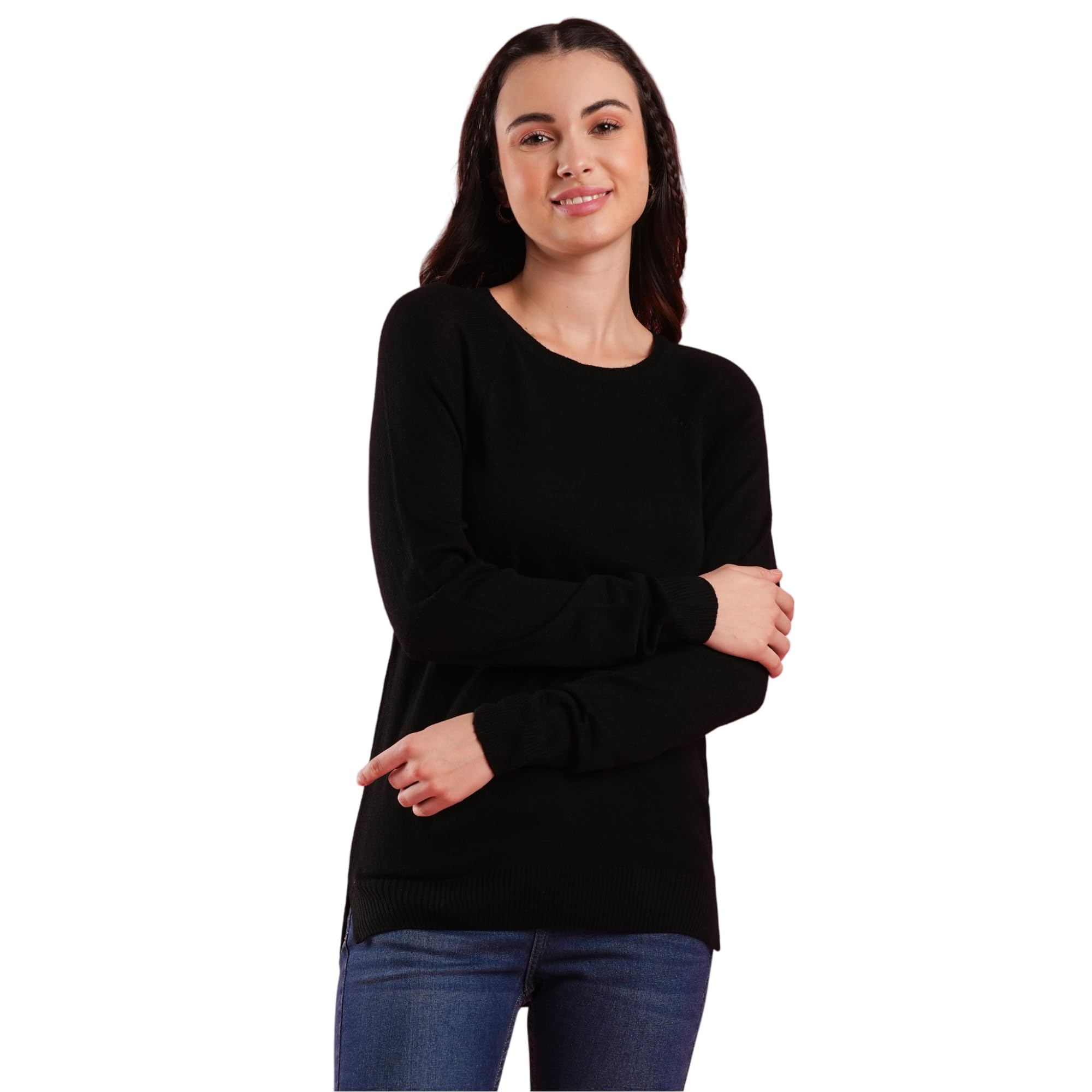 globus Women V-Neck Self Design Ribbed Hem Flat Knitted Pullover Sweater-picture-31