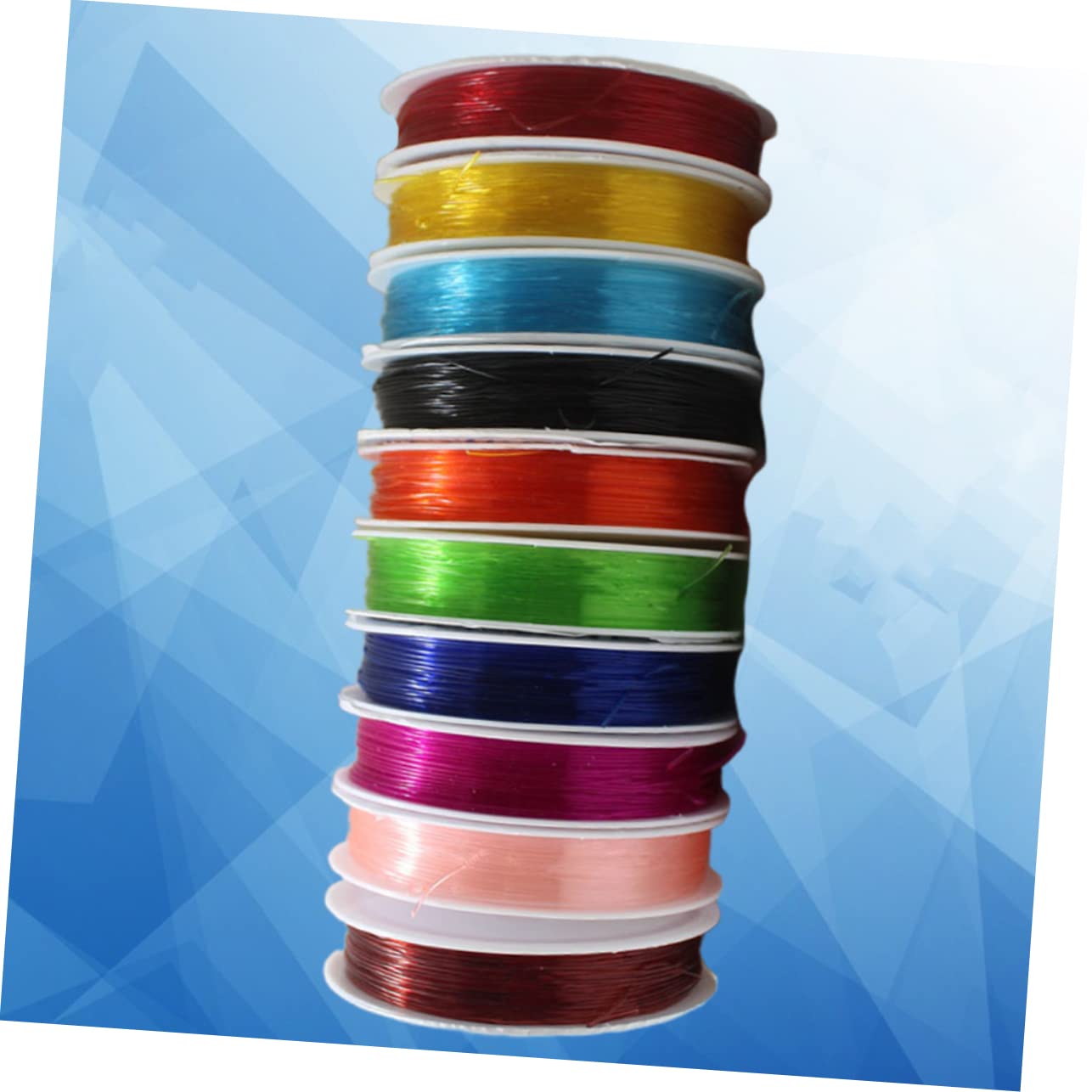 SHINEOFI 30rotoli Corda Elastica Trasparente Da Metri Filo Elastico Per Collane Braccialetti e Progetti Artigianali Alta Elasticità e Resistenza All Usura Casuali