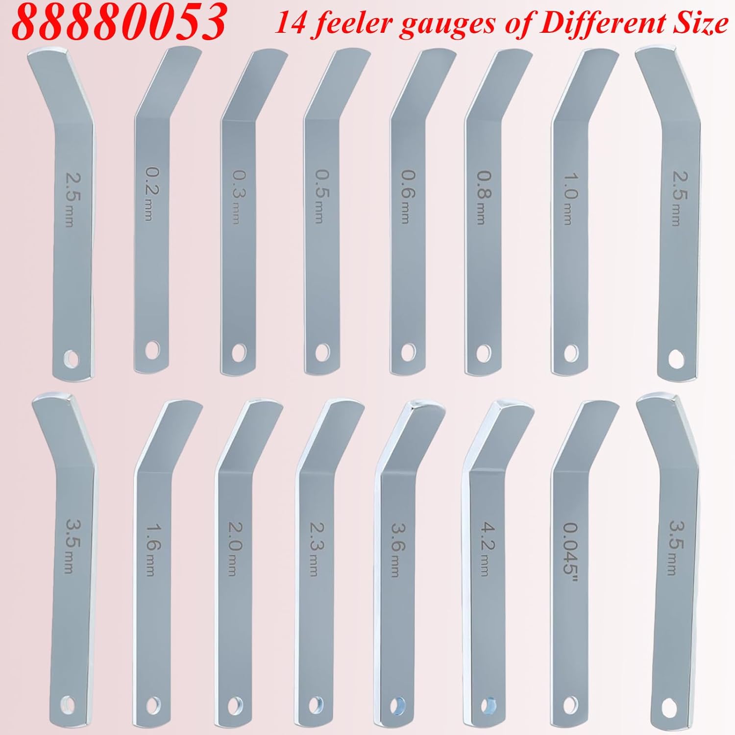 Feeler Gauge Jake Brake Tools Set 88880053 88880052 85111377 for Volve Mack MP7 MP8 MP10 D12 D13 D16 Engines Intake and Exhaust Valve Adjustment Kit 14 PCs