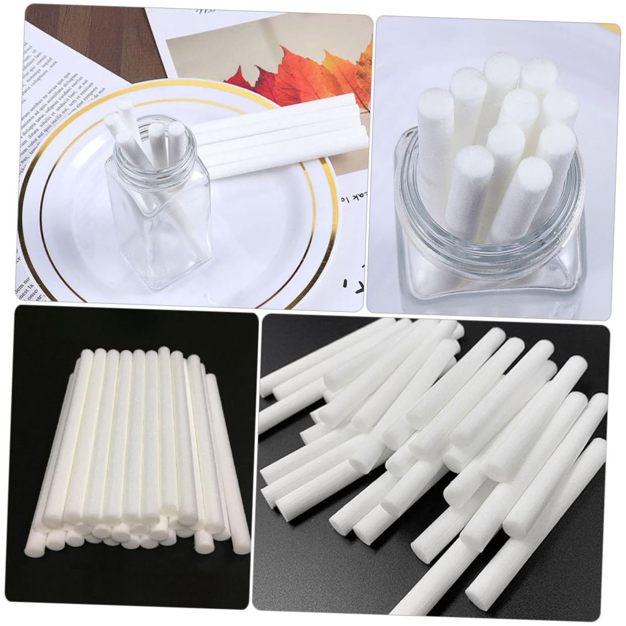 Toyvian 15pièces Bâtonnets Diffuseurs de Parfum Bâtonnets de Coton pour Diffuseur Arômes Accessoires Aromathérapie