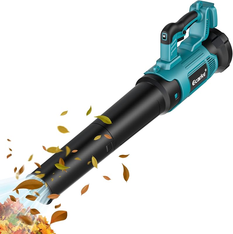 Ecarke Akkumulátoros Lombfúvó Makita 18V-hoz - 500CFM Kefe Nélküli, 150MPH, 6 Sebességfokozat, Rögzítőgombbal, Kerti Munkákhoz (Akkumulátor
