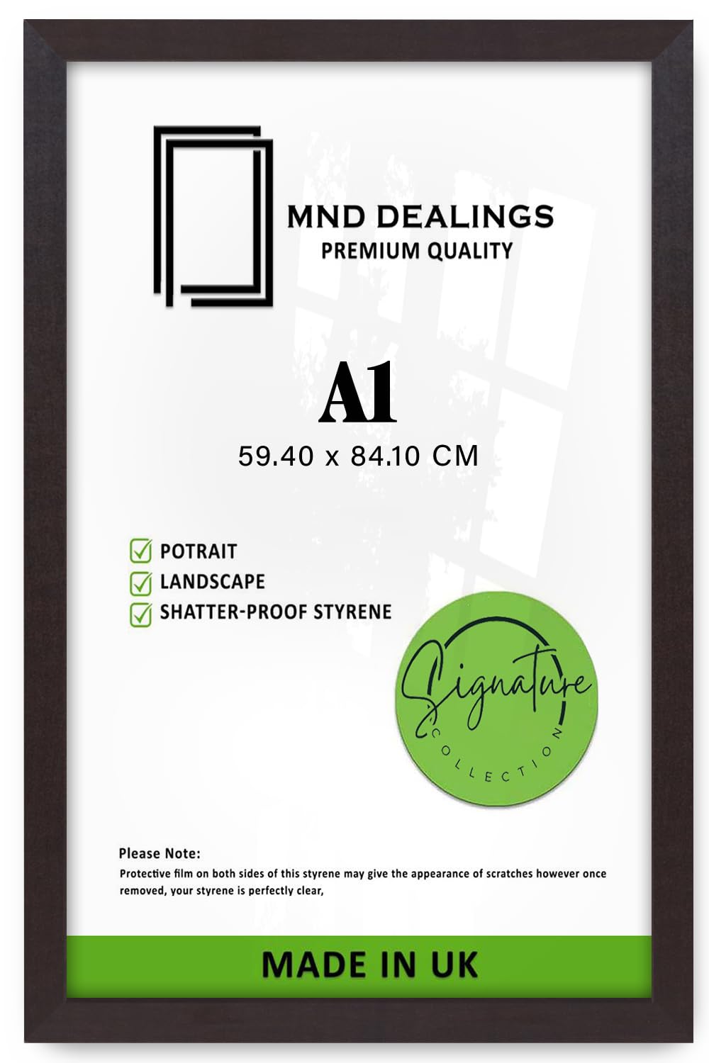 Mnd Dealings Mahogany | Eton Wood Finish Poster Frame A1 (59.40 X 84.10 Cm) Mdf Frame For Art, Home & Office Wall Gallery Display, Elegant Engineered Wood With Smooth Finish [ ]