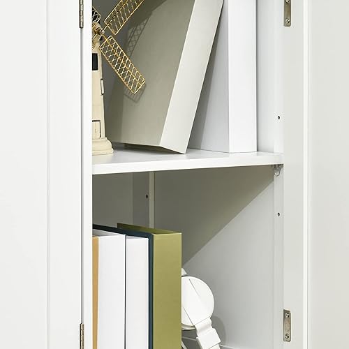 Miniatura 8 de HOMCOM Aparador de buffet con cajones, armario de cocina, gabinete de barra de café con parte superior de madera de goma y estantes ajustables para