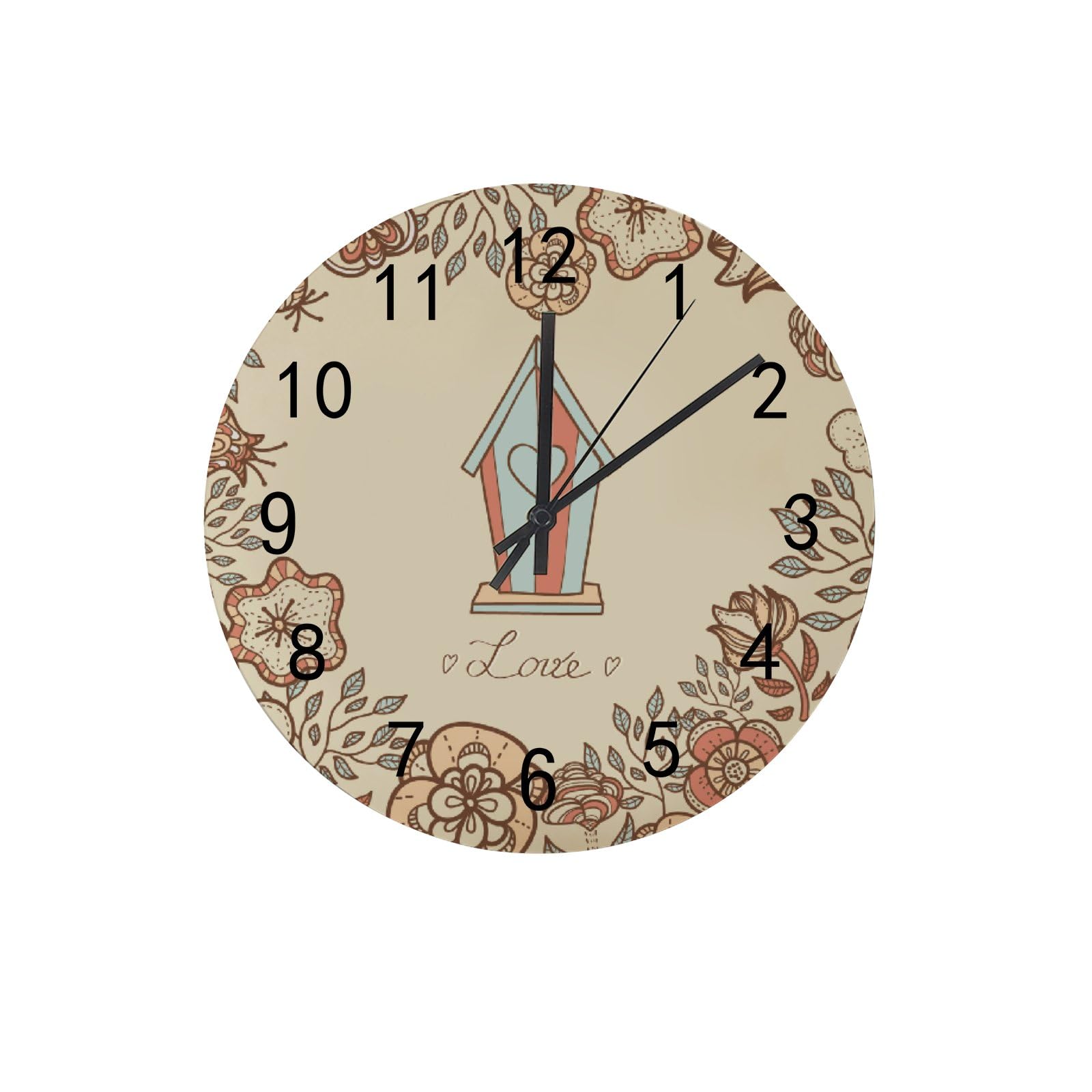 Horloge murale fleurs vintage pour célébrer l'esprit Love House