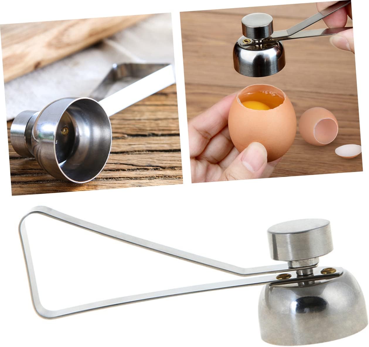 Unomor 2pcs Cute Egg Separator Tool Deviled Egg Maker Easy Shell Opener Kitchen Gadget