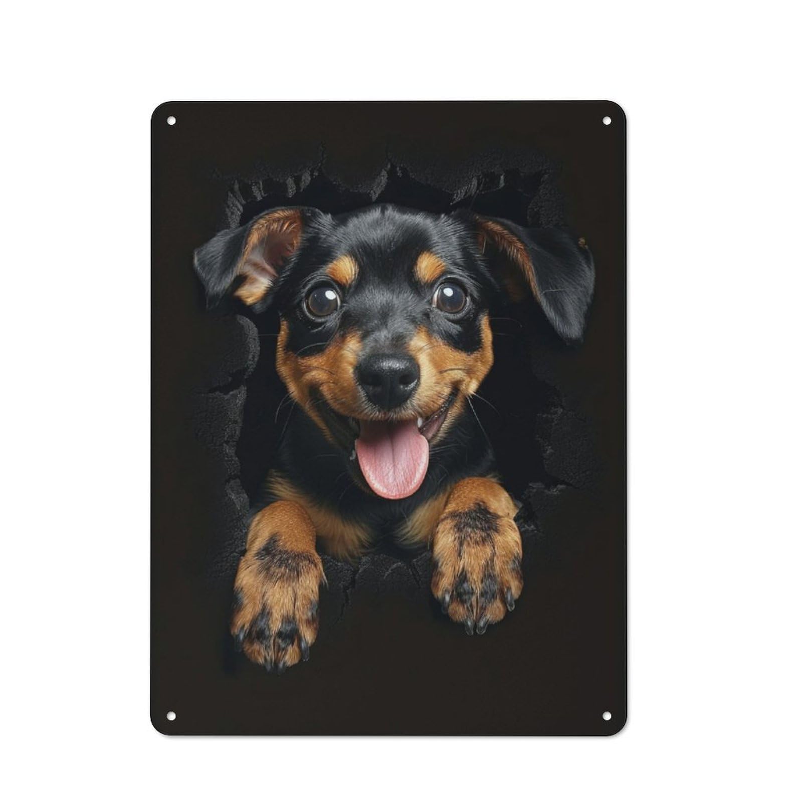 Junmoney Miniature Pinscher Tin Sign 40X30cm For Pub Or Café, Vintage Wall Decor, For Café Interior Fans, For Retro Home Interiors